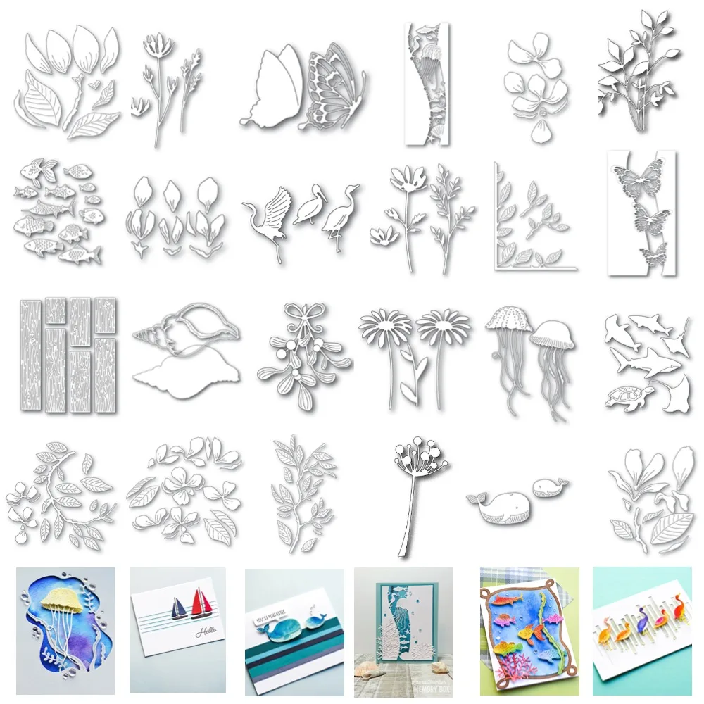 Большая распродажа модель рыбы металлическая рамка для резки штампы 2023 новые