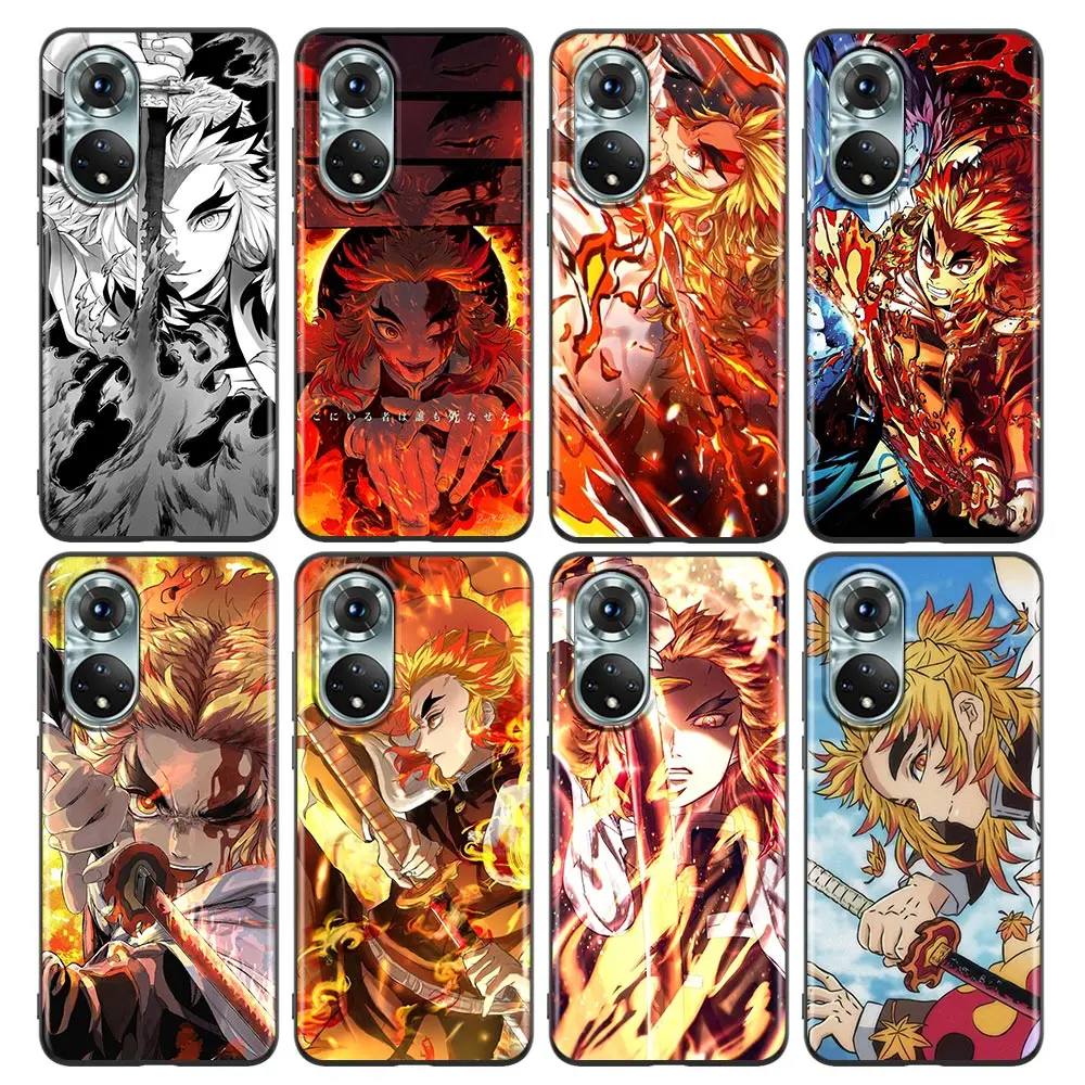 

Anime Rengoku Kyojuro Funda Case for Honor 8X 9X X8 Play 9A 50 20 60 Magic4 Pro 30i Lite Nova 8i 8 9 SE 5G PRO Y60 Case Coque