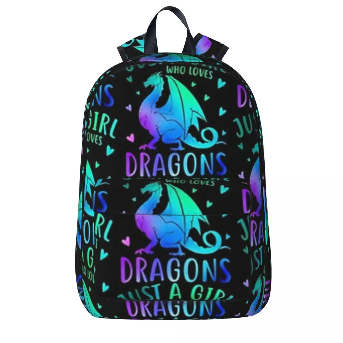 

Cute Just A Girl Who Loves Dragons Backpacks Boy Girl Bookbag Students School Bags Kid Rucksack Travel Rucksack Shoulder Bag