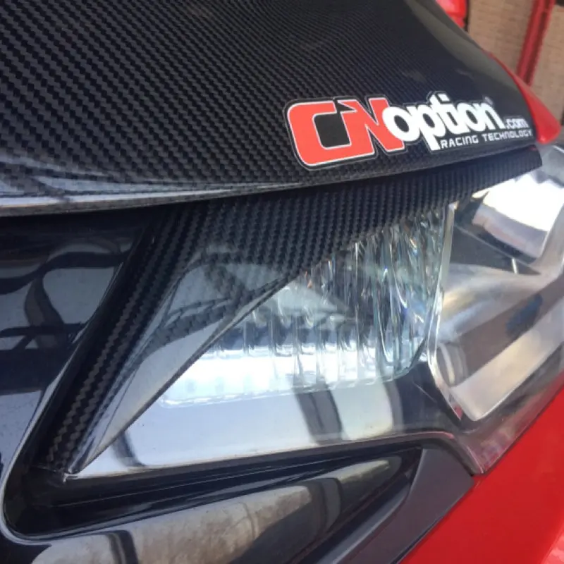 

1pair top quality real carbon fiber Car tuning headlight lips brows bodykit For HONDA FIT GK5 2014-2020
