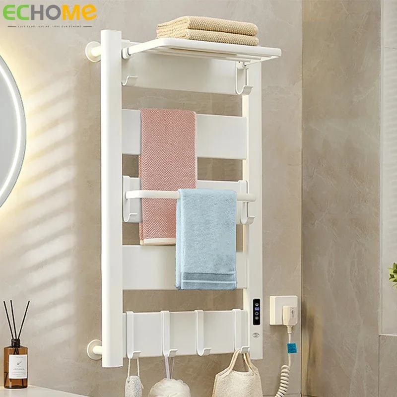 

Вешалка для полотенец с электрическим подогревом, полка для сушки и дезинфекции полотенец для ванной комнаты, аксессуары для ванной комнаты