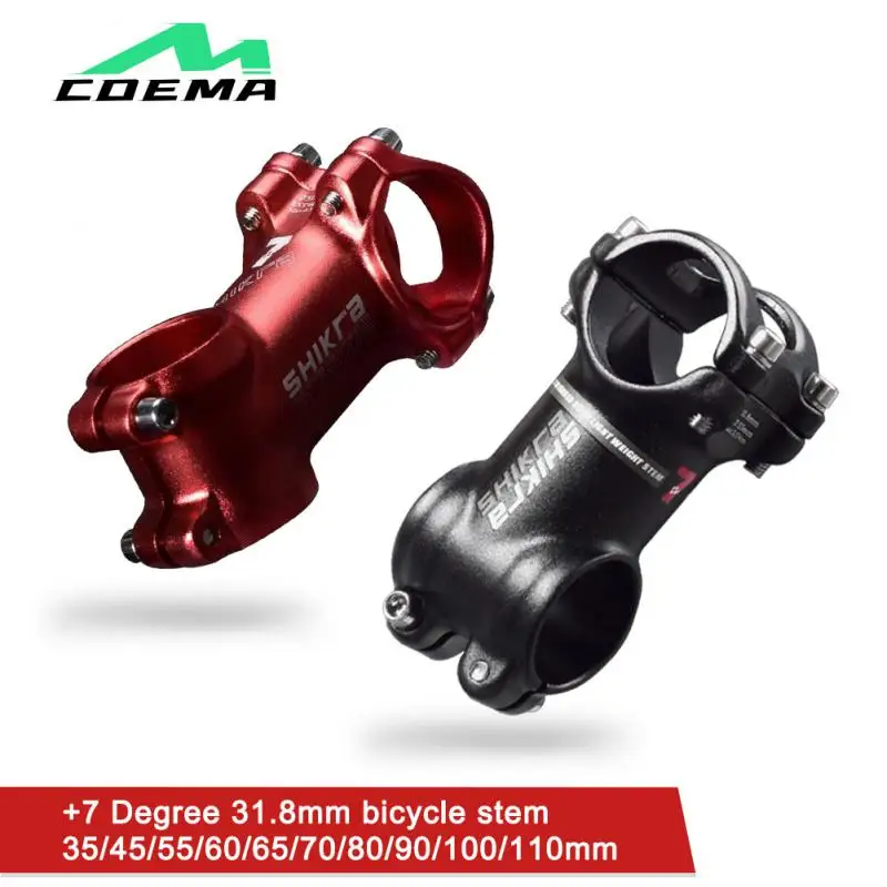 

SHIKRA Bicycle Stem For Handlebar 7 Degree XC AM 31.8mm*35/45/55/65/70/80/90/100/110mm MTB Road Bike Power Stem Bicycle Parts