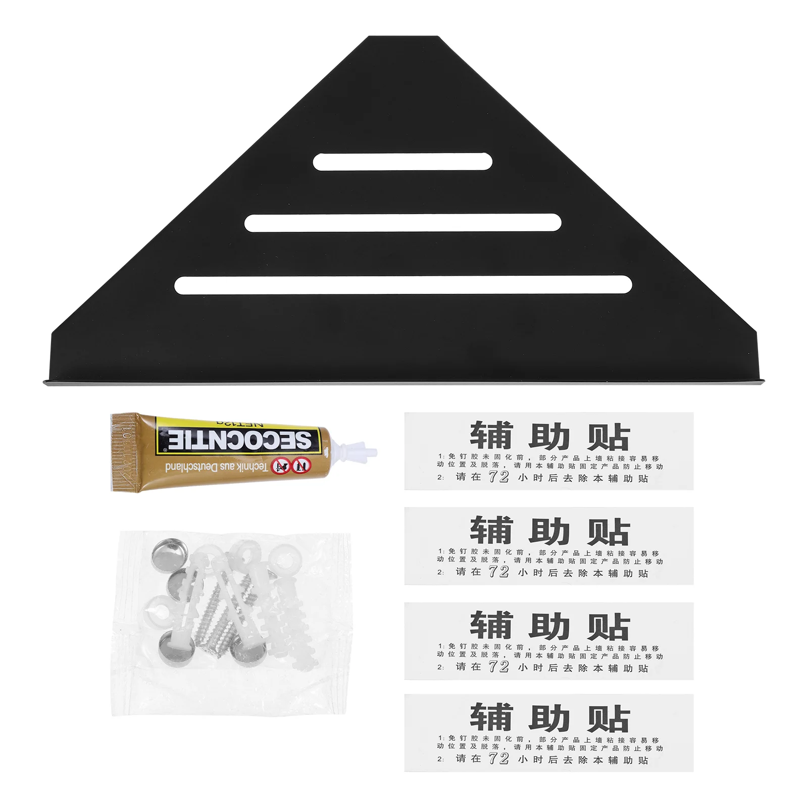 

1 Set Bathroom Stainless Steel Storage Rack Wall Triangle Storage Shelf Stand