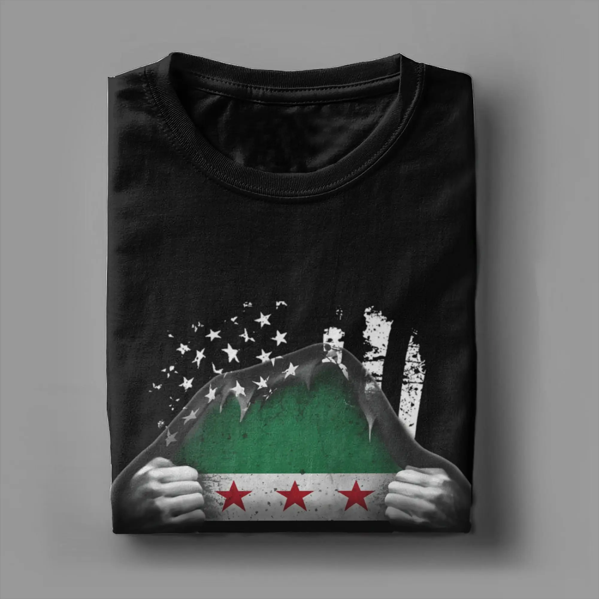 Мужские и женские футболки с сирийским флагом одежда из 100% хлопка забавные