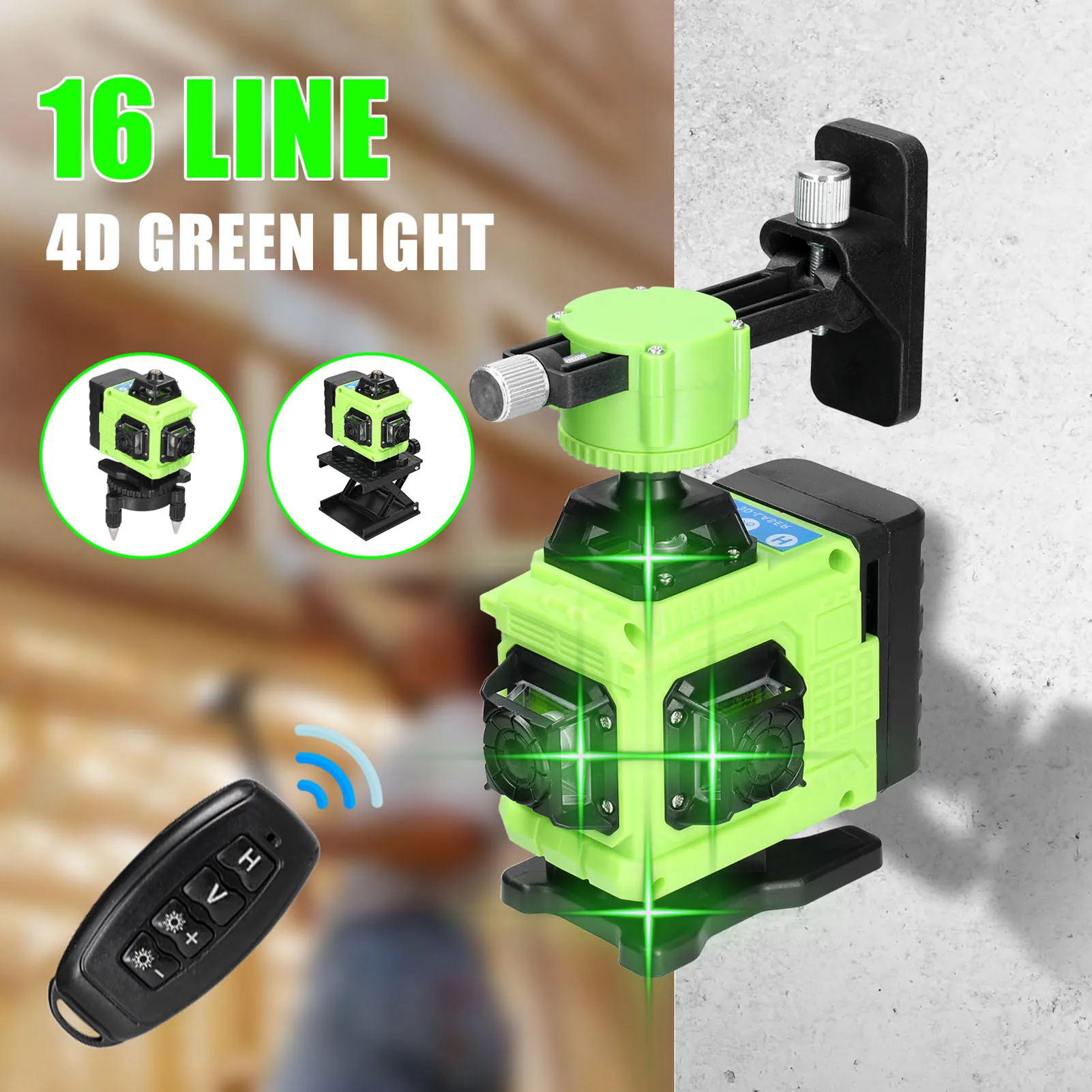 360 лазерный уровень 4D 16 линий 3 ° функция самонивелирования инструмент для