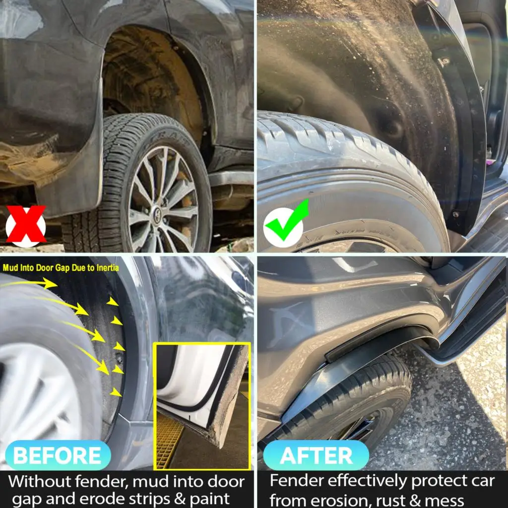 2x błotniki tylnych kół samochodowych do Toyota Land Cruiser Prado 150 Lexus GX 2010-2022