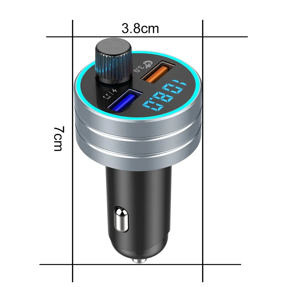 

FM-трансмиттер с зарядным устройством, USB, Bluetooth 5,0, 12 ~ 24 В, 1 шт.