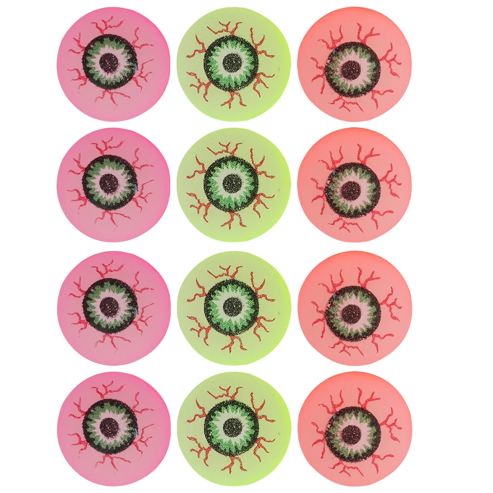 

40 Pcs Exploding Eyes Assorted Halloween Ball Prom Gifts Elasticity Colorful Bouncy Plastic Jumping Bouncing Baby Stretchy Toys