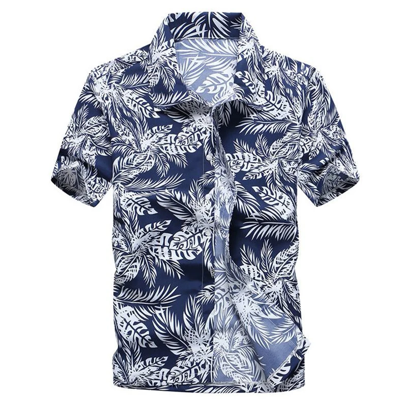 Summer Luxury Shirts Men Hawaii Coconut Tree 3d Shirts Print Hawaiian Shirt Short Sleeve Button Down Beach Casual Mens Clothing