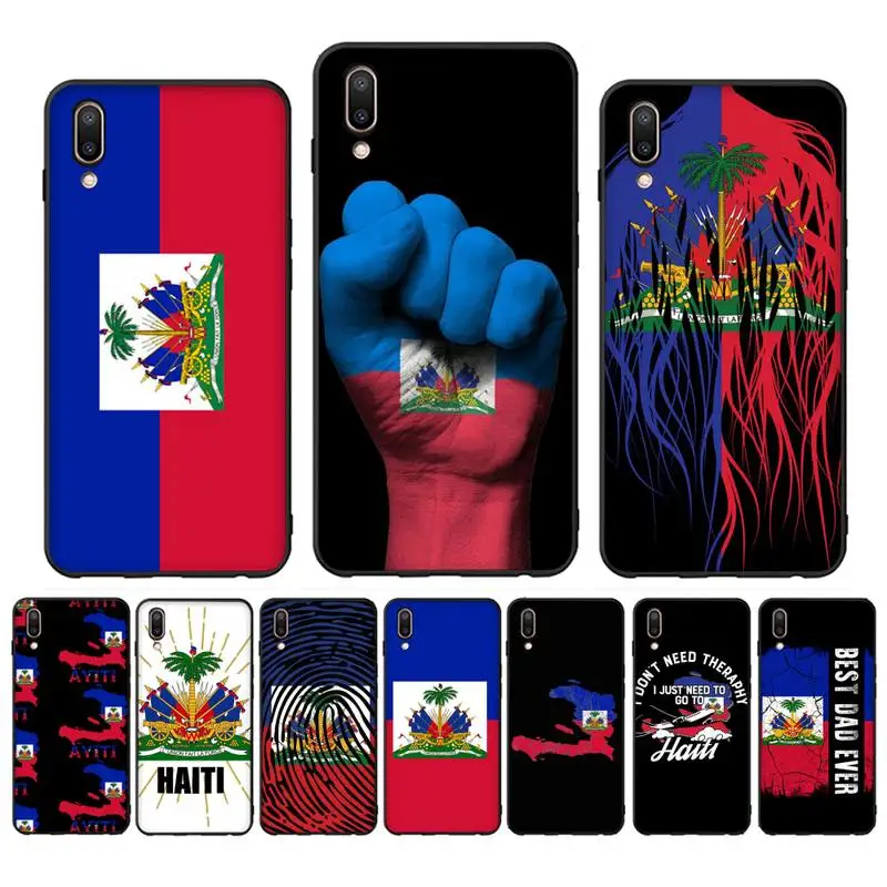 

Haiti Haitian Flag Phone Case Case For Oppo Reno Realme C3 6Pro Cover For vivo Y91C Y17 Y19