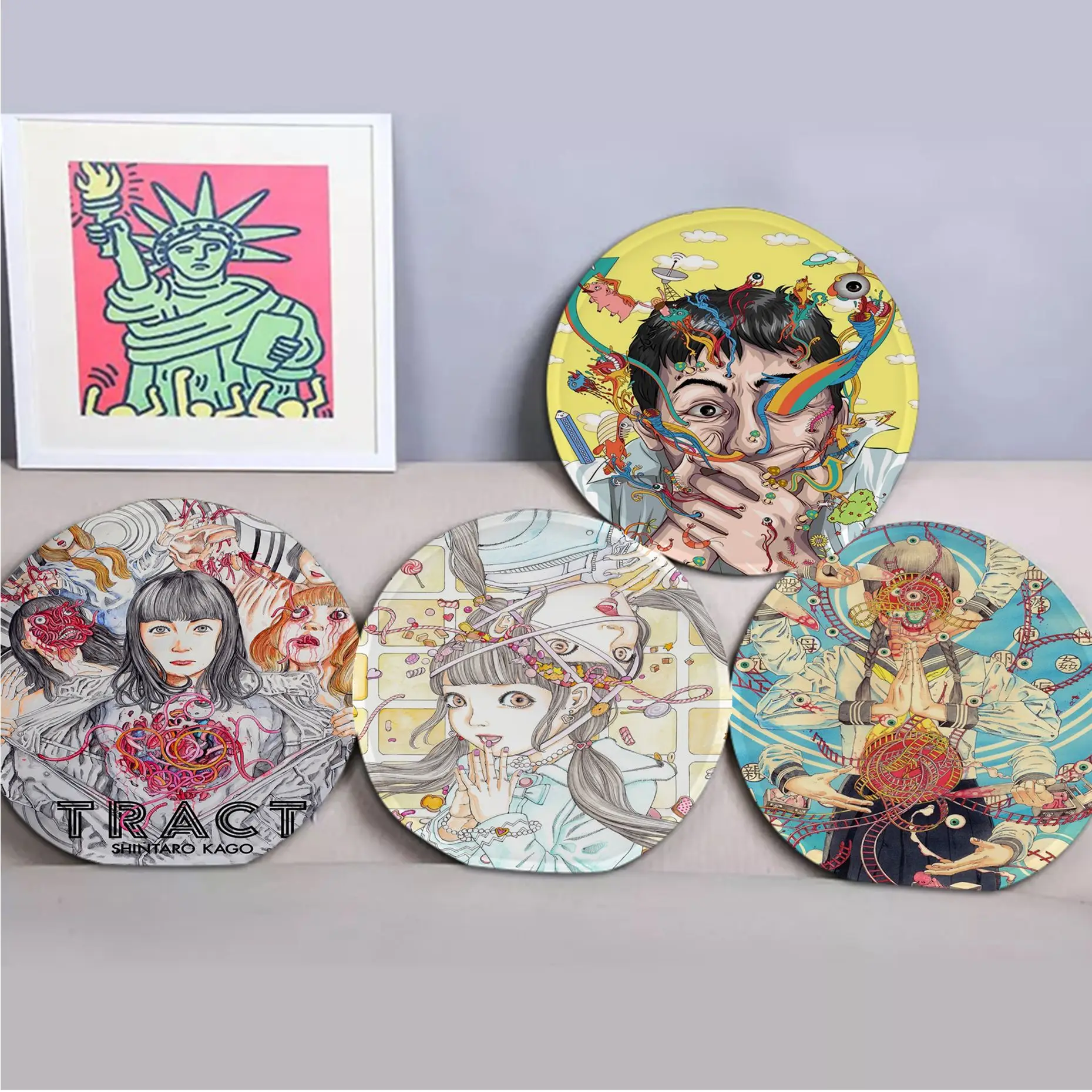 

Shintaro Kago Square Sofa Mat Dining Room Table Chair Cushions Unisex Fashion Anti-slip Buttocks Pad