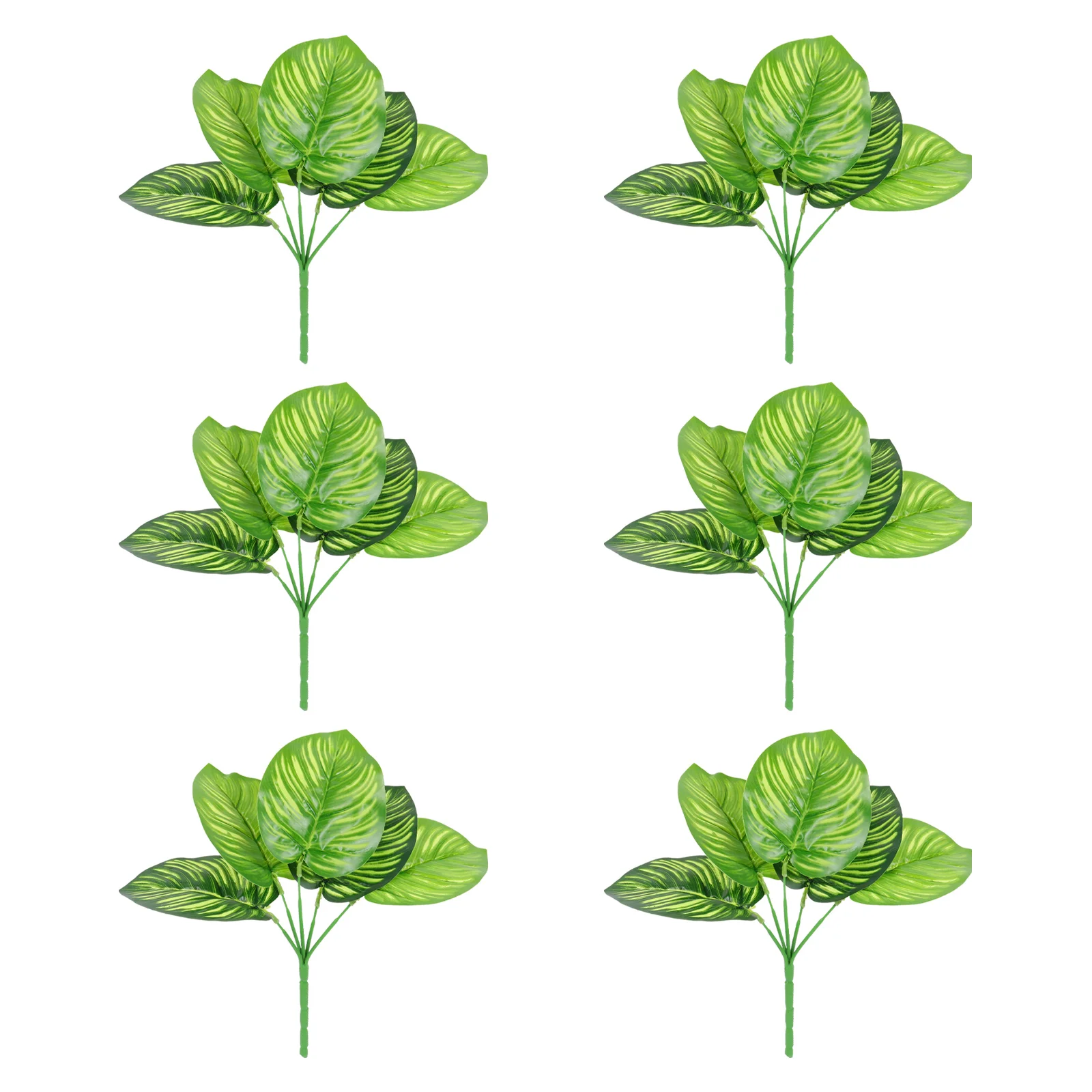 

Artificialleaves Stemsgreen Calathea Prayer Pot Ingreenery Faux Tropical Bonsai Decor Decorations Palm Mini Potted Branches Vase