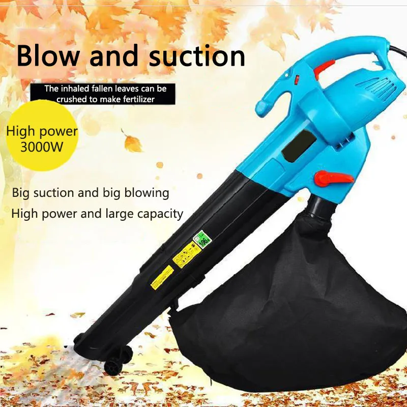 3000W Electric Blower Leaf Shredder Outdoor Gardening Tools Blower and Vacuum Cleaner High-power Blower and Vacuum Cleaner XA