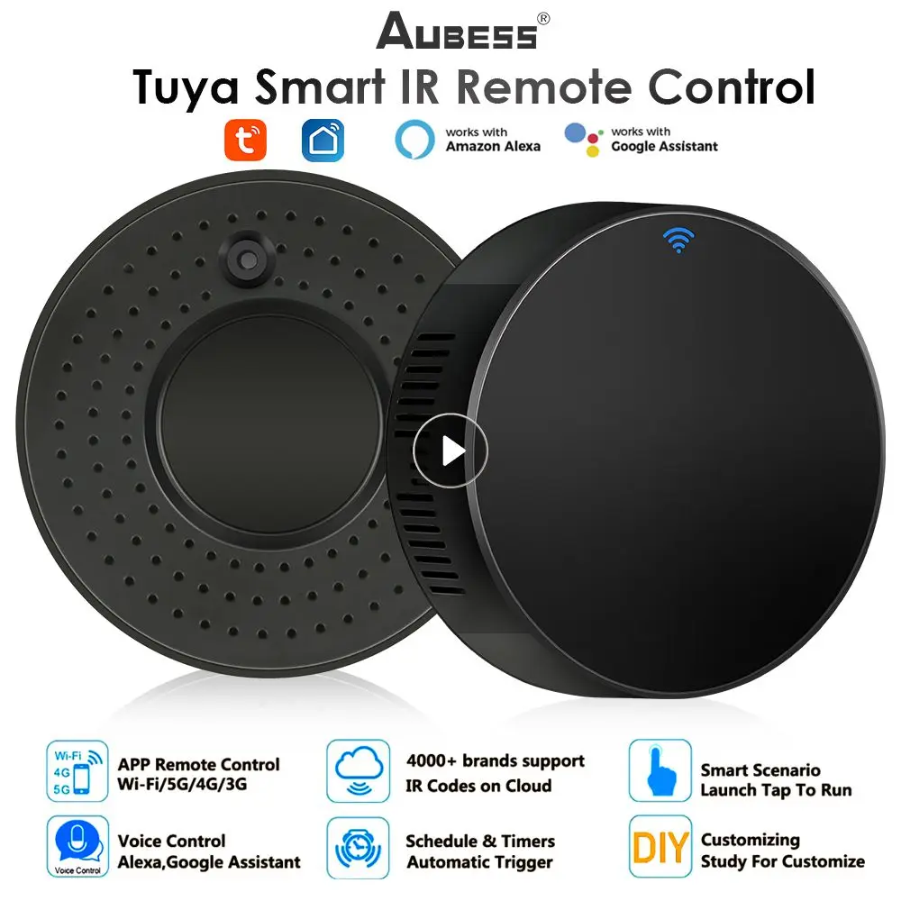 

Tuya WiFi IR Remote Control Universal For TV DVD AUD Air Condition Smart Life APP Timing Controller Works With Alexa Google Home