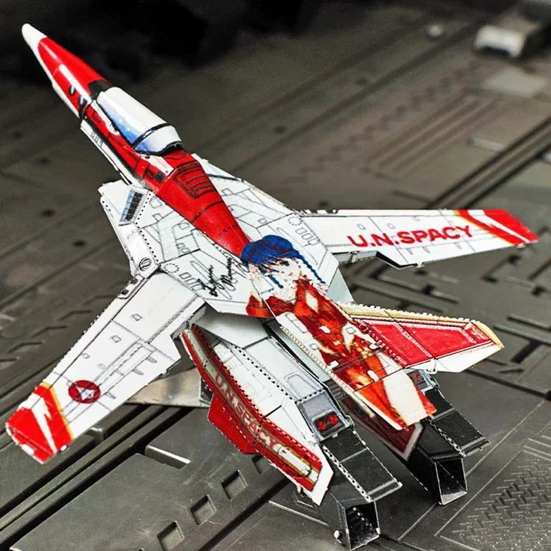 VF-1S Fighter 3D металлический пазл красочный Линн Минмай аниме деформируемый