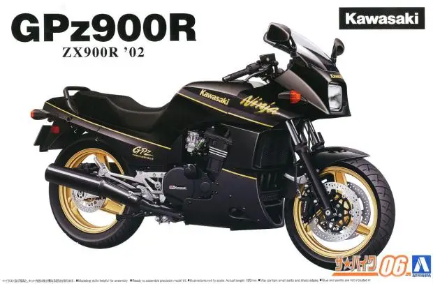 Статическая Сборная модель автомобиля aoshim06312, масштаб 1/12 для Kawasaki ZX900R GPz900R 2002, набор моделей мотоцикла Ninja