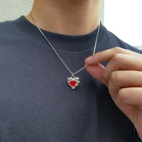 creative irregular heart pendant necklace for women men fashion box chain necklaces jewelry accessory clavicle chain choker gift