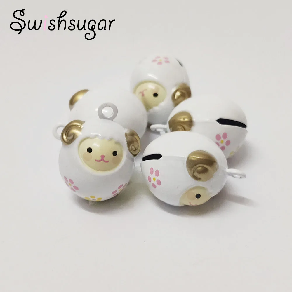

Lovely Sheep Cartoon Bells Pendant Bracelet Necklace Hanging Charms Jewelry Findings Decoration