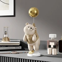 ins creative balloon cute bear resin craft sculpture decoration home bedroom living room decorations birthday gifts