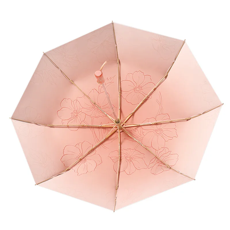 Автоматическое 3-секционное UMBRELLA, титан, серебряное покрытие, волокно высокой плотности, градиент цвета, двойной процесс, дождь и погода, 8 бон (art.: 3920ccba25745) - 3920ccba25745