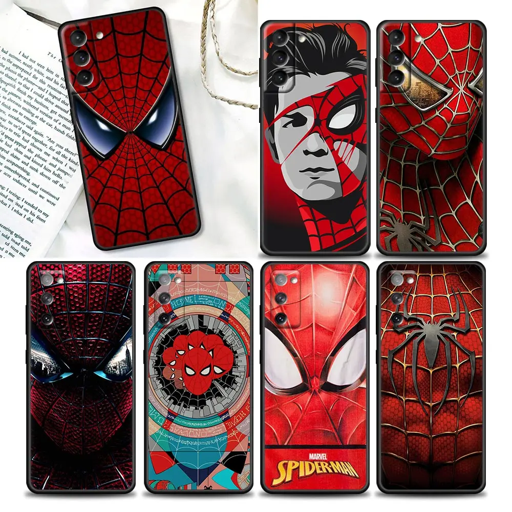 

Marvel Spiderman Heros Face Fundas Coque Phone Case for Samsung Galaxy S22 S7 S8 S9 S10e S21 S20 Fe Plus Ultra 5G Cases Capa