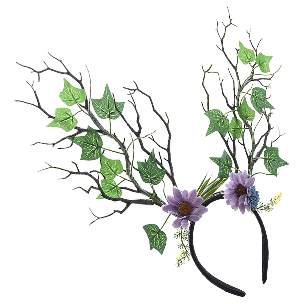 

Party Headband Decor Simulated Flower Delicate Tree Branch Hairband Polyester Decoration