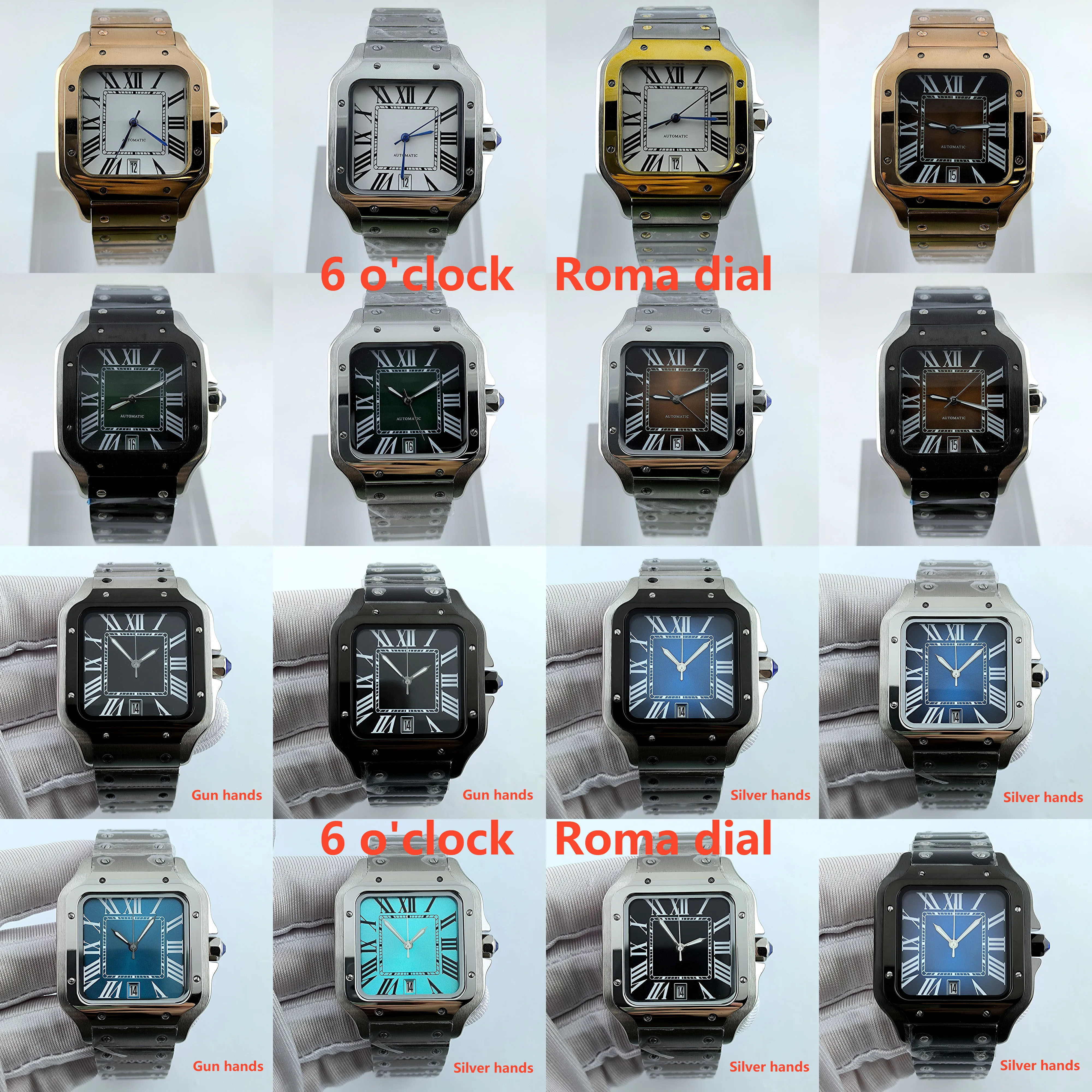 Часы N H35 индивидуальный квадратный циферблат корпус для часов с римским/арабским