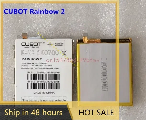 Новый аккумулятор для телефона CUBOT Rainbow 2 2350 мАч мобильного Cubot четырехъядерный