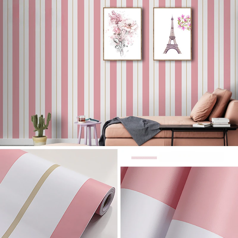 

10M Colorful Stripes Self Adhesive Wallpaper Vinyl Wall Stickers Waterproof Contact Paper for Kitchen Decorative Film Home Decor