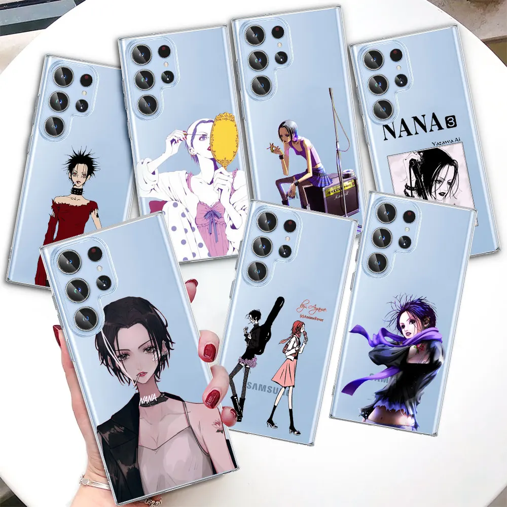 

Прозрачный чехол для Samsung Galaxy S23 S22 Ultra S21 S20 FE, чехлы из ТПУ для телефонов S10 5G S9 S8 Plus S10e S7 Edge, чехол с аниме бабушка Осаки