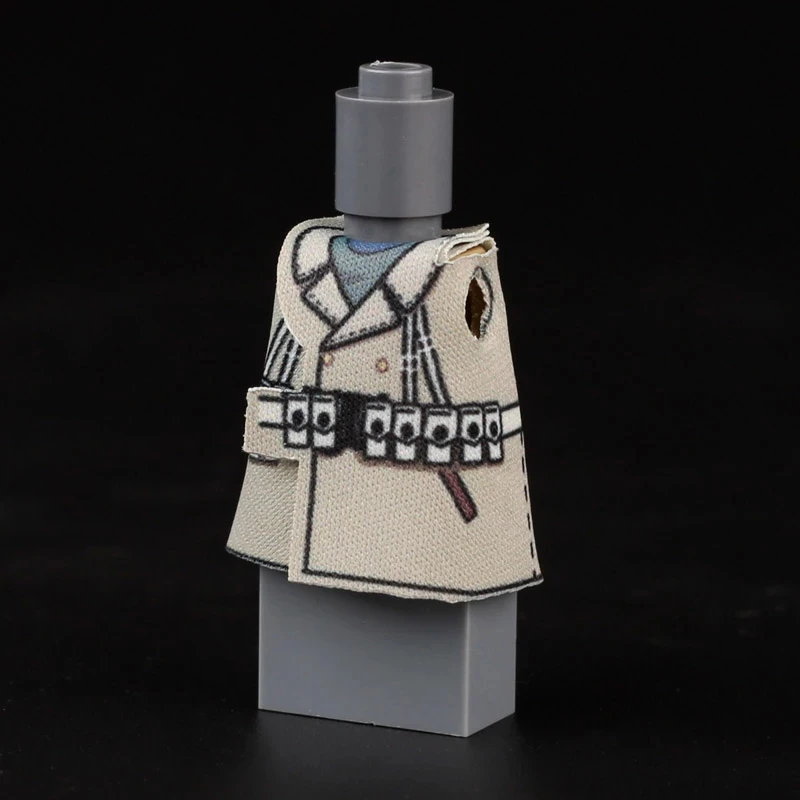 Военные фигурки MOC WW2 боди-армирование плащ пальто оружие строительные блоки