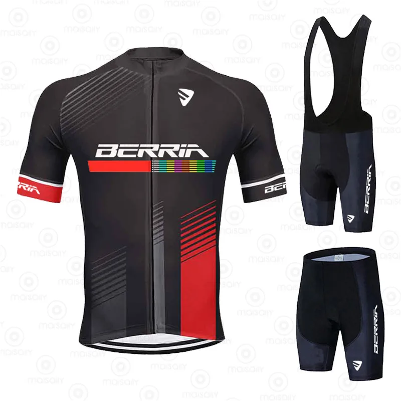 

2022 BERRIA New Cycling Jersey Set Mountain Bike Cycling Clothing Men Team Racing Bicycle Clothes Traje De Ciclismo