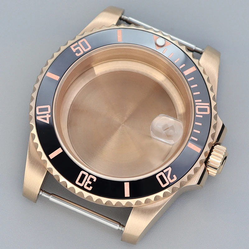 40 мм корпус Ms. Watch All Rose сапфировые детали для часов безель 120clics NH35 NH36/38 8215 2824