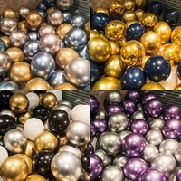 5015pcs 10inch gold silver black metal latex confetti balloons wedding decorations matte globos birthday party decorations