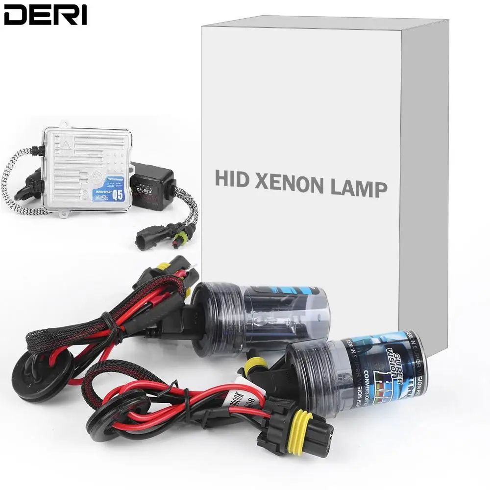 

2pcs Xenon H1 HID Xenon Kit Ballast Bulb Car Light Headlight DRL Lamp kit Retro Projector lens Car Headlight Replacement