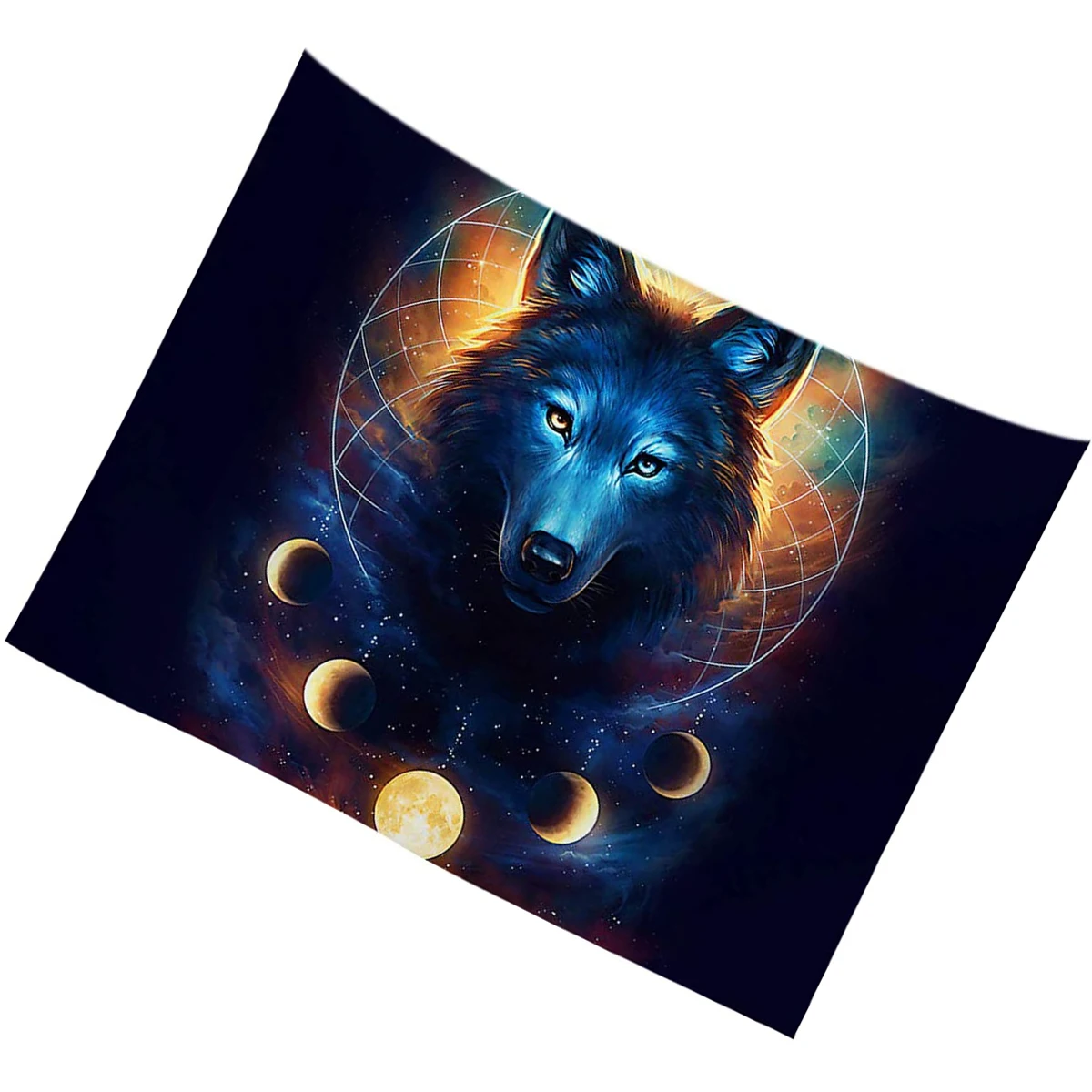 Настенный гобелен волка в космосе декор для спальни гостиной настенный - купить