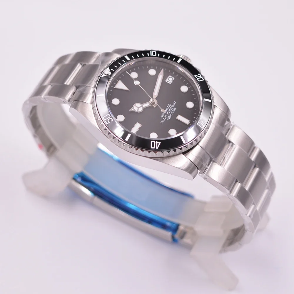 Мужские классические деловые механические часы DEBERT 36 мм NH35a с автоматическим