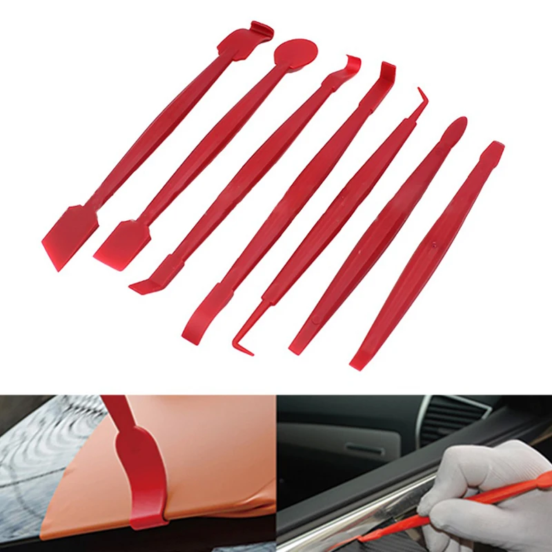 

7Pcs Car Styling Car Scraper Squeegee Tool Film Wrapping Vinyl Window Ice Remover Cleaning Wash Gap Scraper Tool car accessories