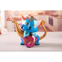 southeast asian style hand color cute lucky cat teapot customized gifts ceramic teapot creative home gifts