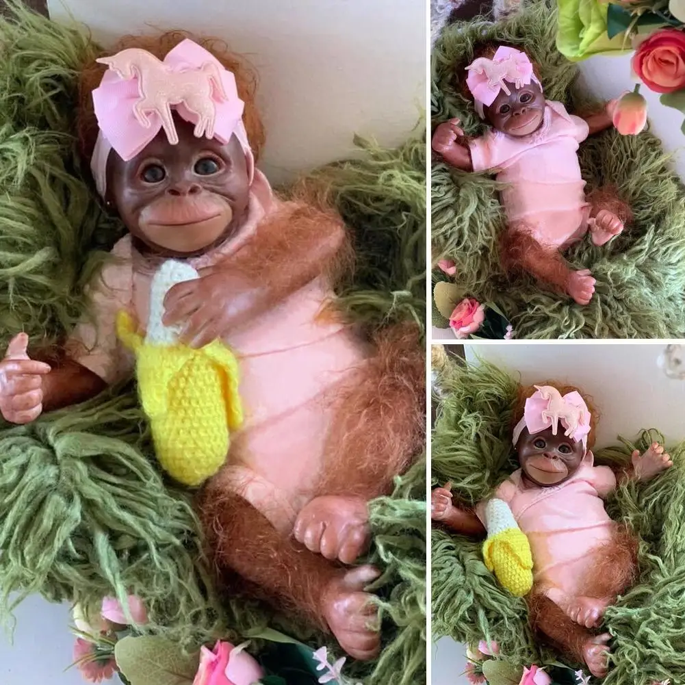 

Реалистичная мягкая кукла реборн обезьяна малыш Orangutans, 18 дюймов, 45 см, мягкая кукла, коллекционное искусство, подарки для взрослых и детей