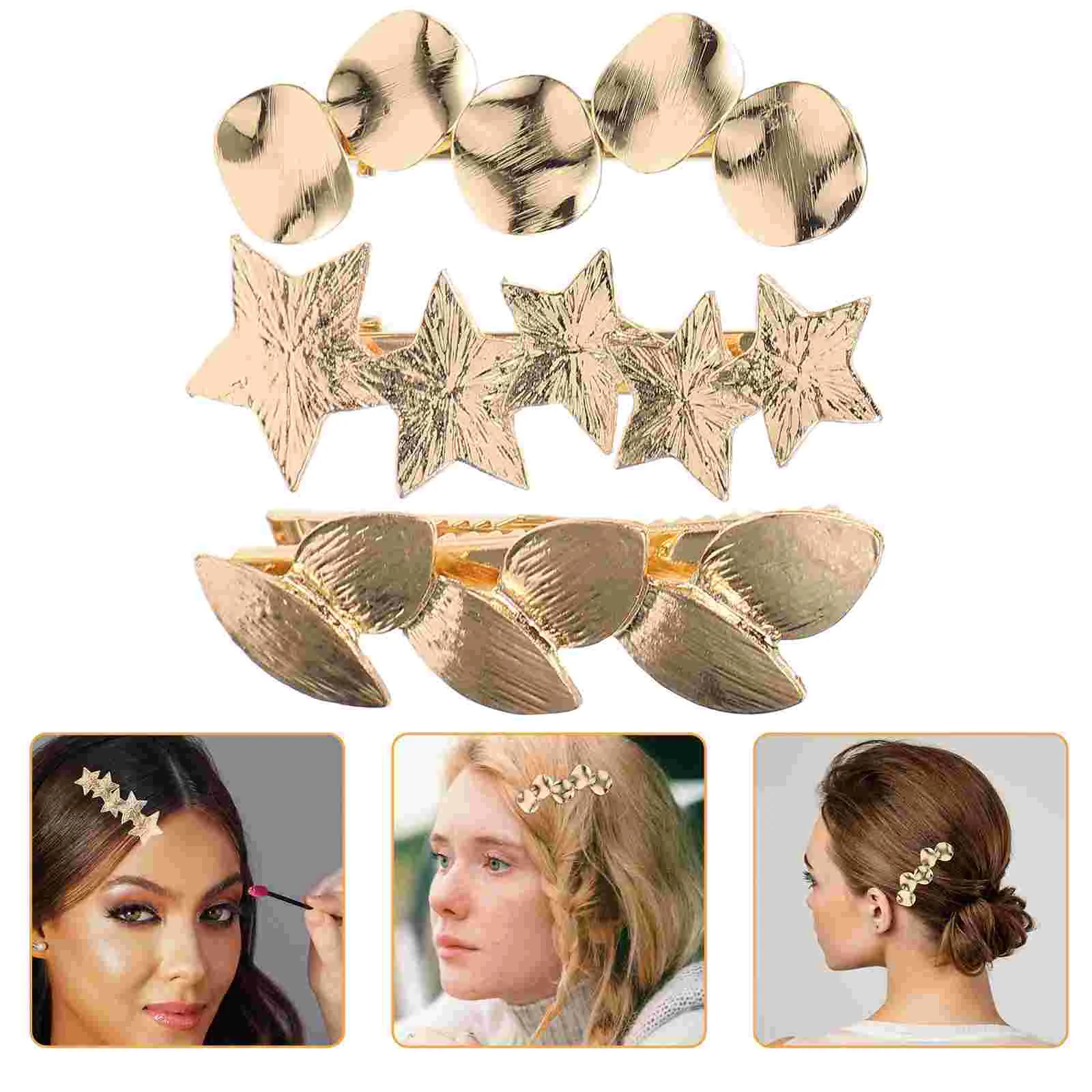 

3pcs Hair Clips For Women Hair Barrette Minimalist Hairpin Decorative Hair Clamp