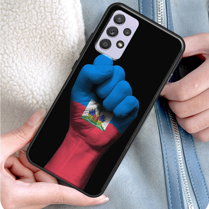Мягкий чехол с флагом Гаити для Samsung A52S A12 A22 A42 A52 A72 A51 A71 A50 A70 A20e A21S A32 - купить по