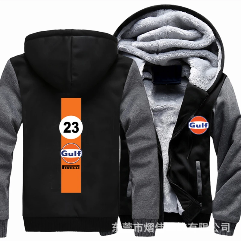 

2022 winter gedruckt GOLF auto logo verdickt mantel lässig männer zipper männer Plüsch mantel