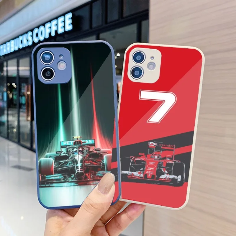 

ФОРМУЛА F1 чехол для телефона IPhone 14 13 12 11 Pro Max X XR XS 8 7 Plus чехол для телефона из жидкого стекла