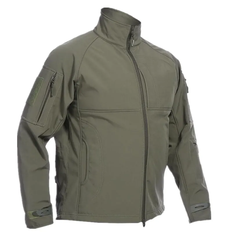 

Commander Mens Soft Shell Waterproof Jacket Outdoor Military Officer Coat Windproof Thermal Sports Outerwear fleece lining