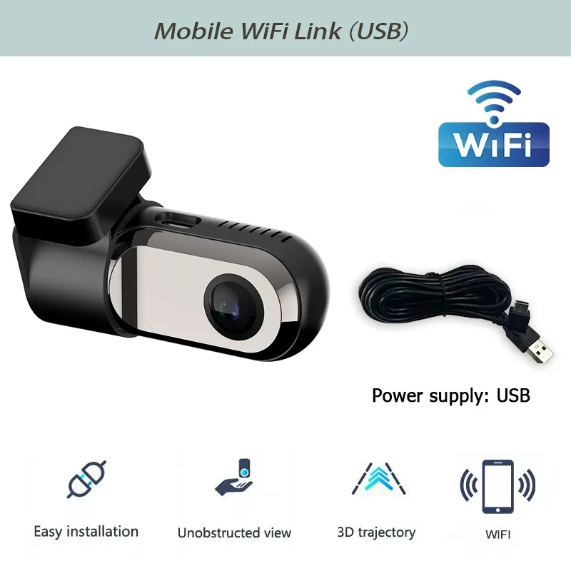 

HD1080P WiFi видеорегистратор для автомобиля DVR камера видеорегистратор авто ночное видение WDR черный ящик мини камера для автомобиля 24 часа монитор парковки