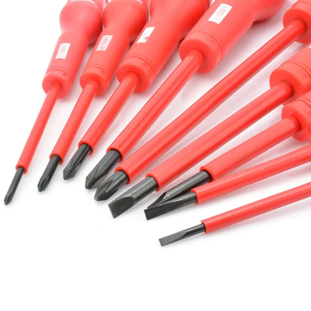 

9pcs Magnetic Bit Insulated Screwdriver Set Electrician CR-V 1000V High Voltage Resistant Hand Tools