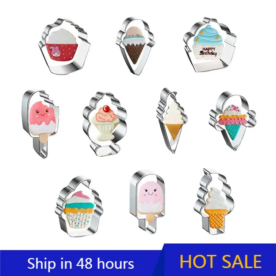 

Ice Cream Cookie Run Kingdom Flower Cutter Pastry Accessories Baking Molds Decor Cake Kitchen Forms for Cookies Cutters Sweets