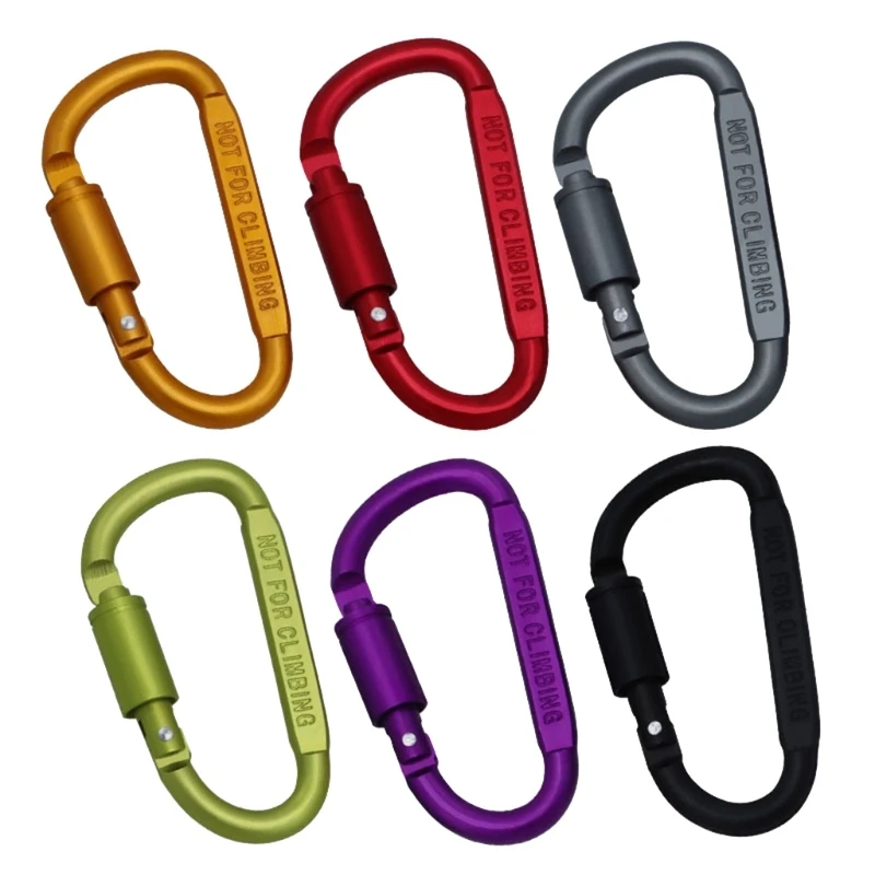 

Aluminum Alloy D-Shape Buckle Rock Climbing Carabiners Clip Twistlock Carabiners Hooks for Camping, Hiking, Fishing