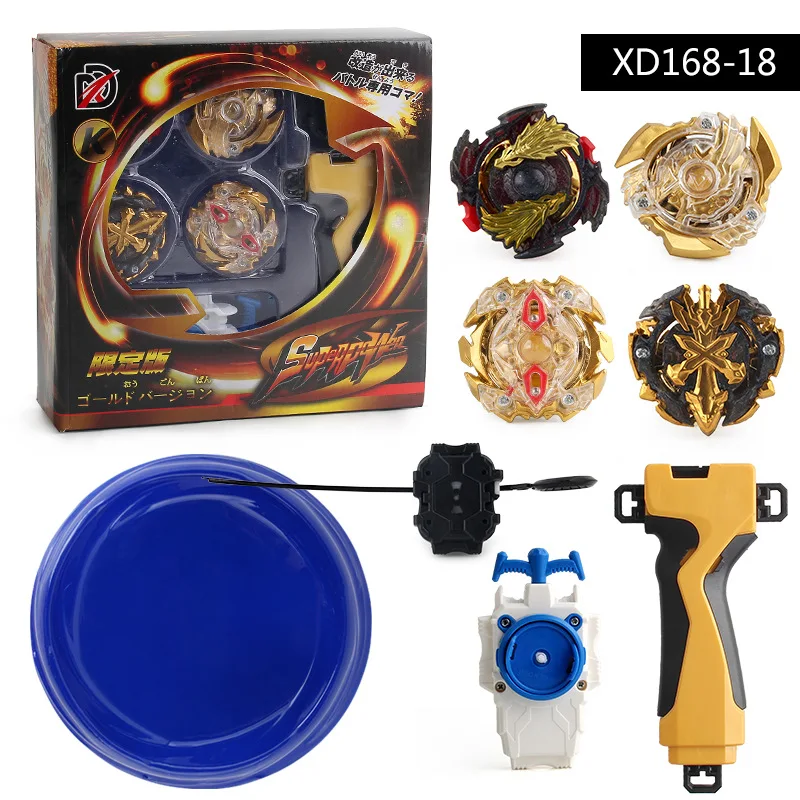 

Children's Birthday Gifts XD168-18 Gold Version Burst Gyro Set Toy Competition Duel Disk Gyro Plate 4-in-1 Combination Handle